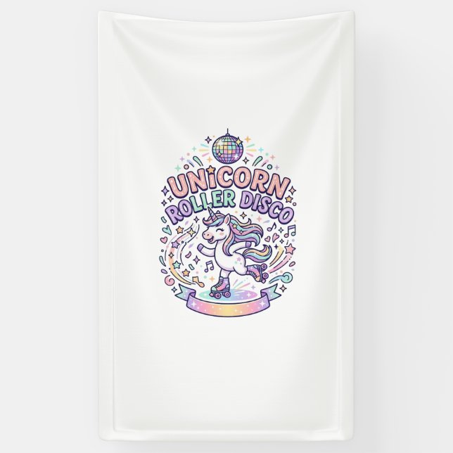 Banderoles Conception de T-Shirt Graphique de Roller Disco Li (Vertical)