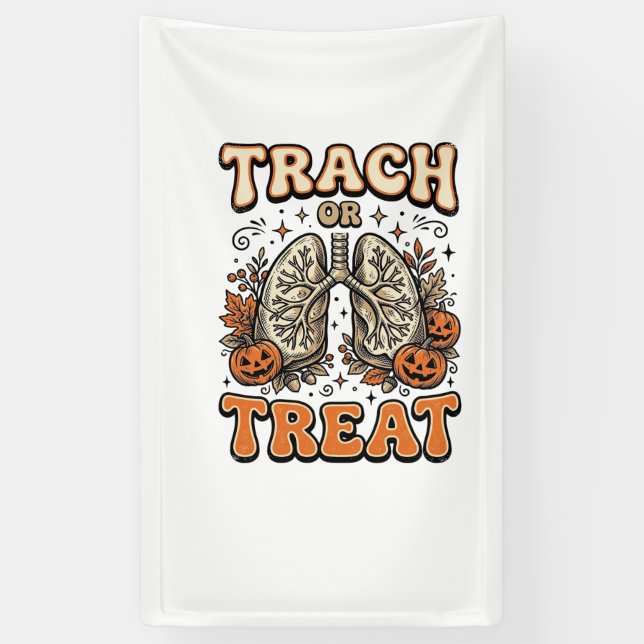 Banderoles Conception de trachéotomie pour infirmière Hallowe (Vertical)