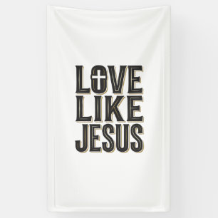 Banderoles Conception de typographie chrétienne Amour comme J