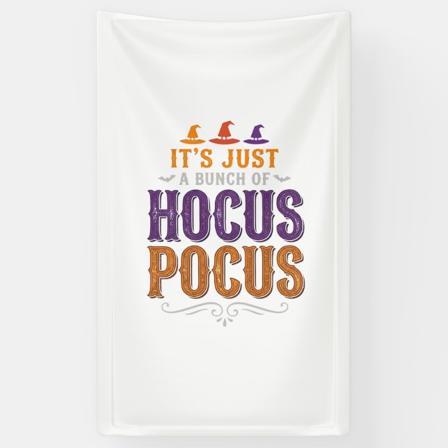 Banderoles Conception de typographie Halloween Hocus Pocus vi (Vertical)