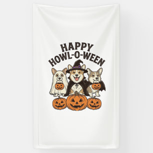 Banderoles Conception de vecteur de chien de Halloween de Cor