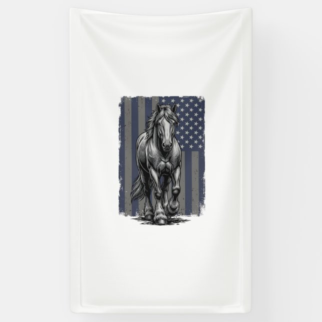 Banderoles Conception de vecteur de drapeau de cheval de trai (Vertical)