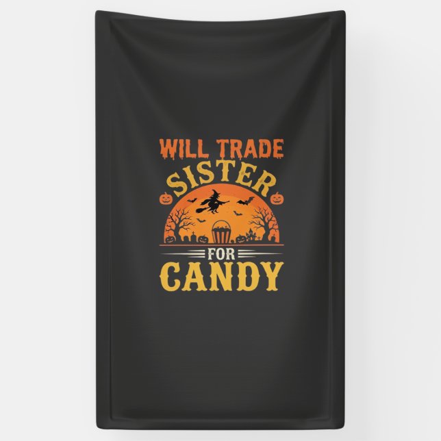 Banderoles Conception d'échange de sœur de Candy Halloween_1 (Vertical)