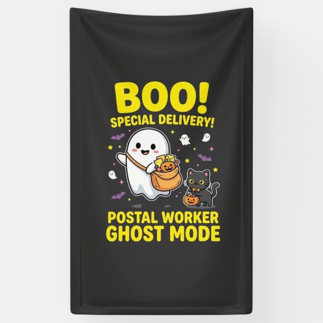 Banderoles Conception d'Halloween pour les travailleurs posta (Vertical)