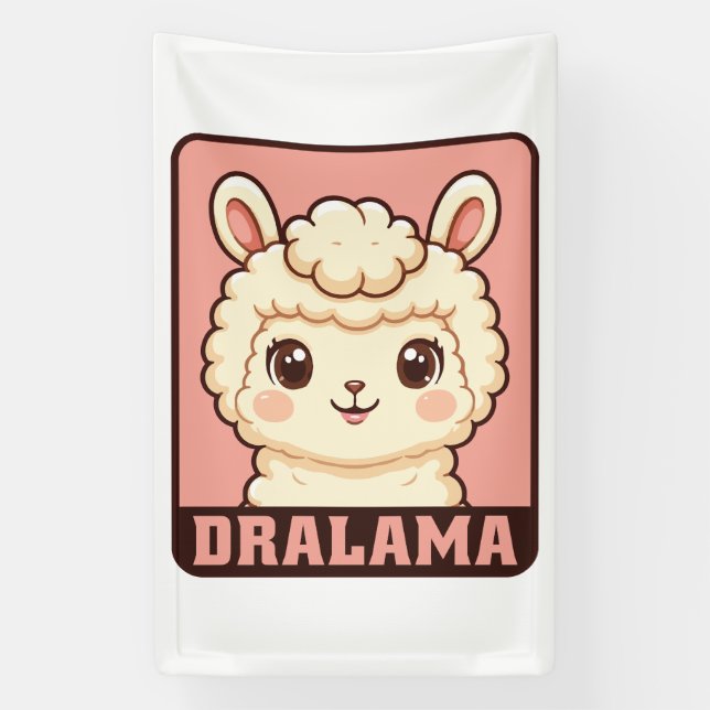 Banderoles Conception d'illustration de lama mignon (Verticale)