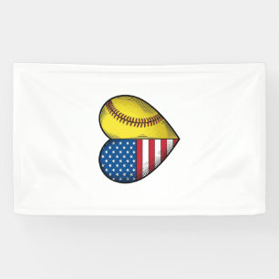 Banderoles Conception vectorielle vintage de softball USA Fla