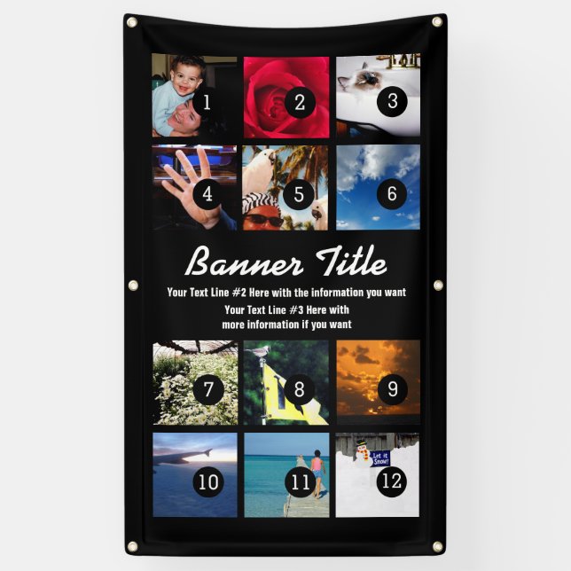 Banderoles Concevez vos propres images et texte de la (Vertical)