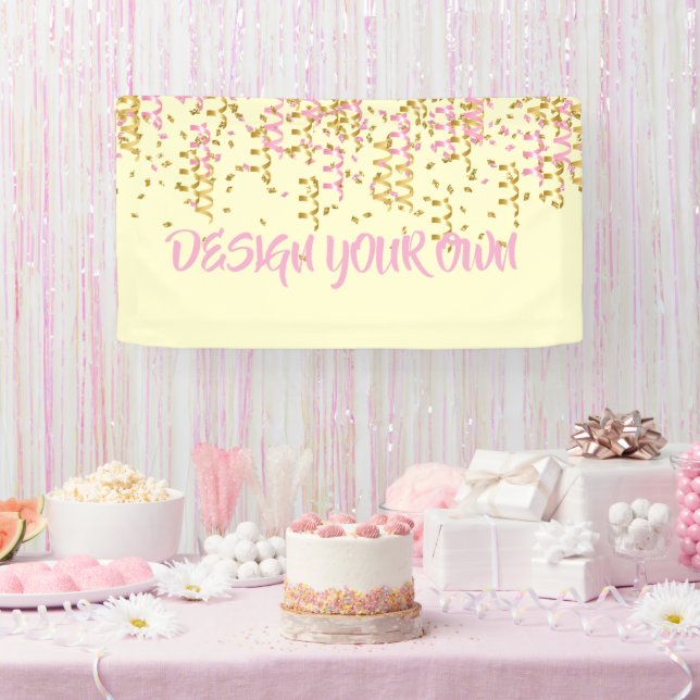 Banderoles Concevez Votre Propre Confettis  (Fête)