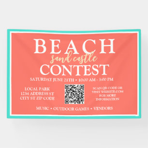 Banderoles Concours de châteaux de plage personnalisés Évén