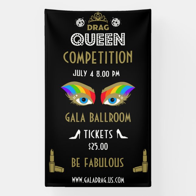 Banderoles Concours de Drag Queen (Verticale)