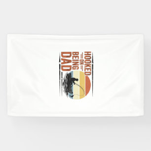Banderoles Conçu pour être papa T-shirt vintage pêche Design_