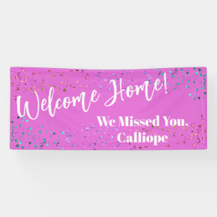 Banderoles Confetti coloré rose vif Accueil