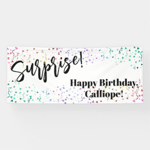 Banderoles Confetti coloré Surprise fête d'anniversaire