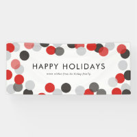 Confetti Festive Rouge et Noir Dots Joyeux vacance