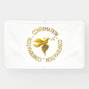 BANDEROLES CONFIRMATION D'OR ET ESPRIT SAINT