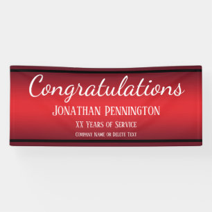Banderoles Congés de retraite Années de service Rouge