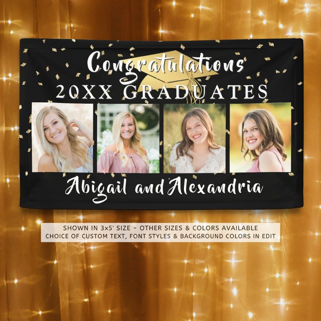 Banderoles Congrats élégants pour deux diplômes de 4e année P (Créateur téléchargé)