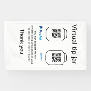 Banderoles Conseil virtuel jar q r code argent don PayPal ven