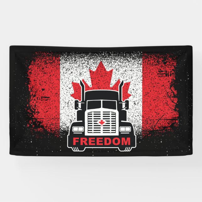 Banderoles Convoi pour la liberté des camions du Canada 2022 (Horizontal)