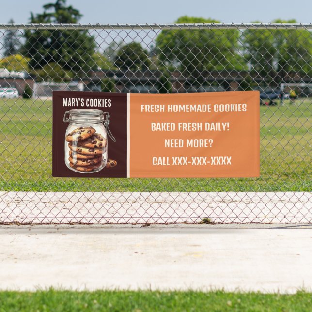 Banderoles Cookies maison frais ajouter des vendeurs de texte (En situation)