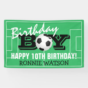 Banderoles Cool Anniversaire Boy Football Football Football