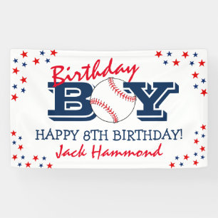 Banderoles Cool 'Birthday Boy' Baseball Sport Joyeux Annivers