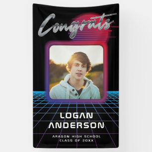 Banderoles Cool Retro 80's Synthwave New Wave Grad Party