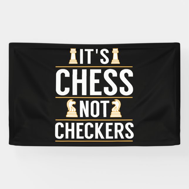 Banderoles cool ses échecs pas checkers chèques joueurs cadea (Horizontal)