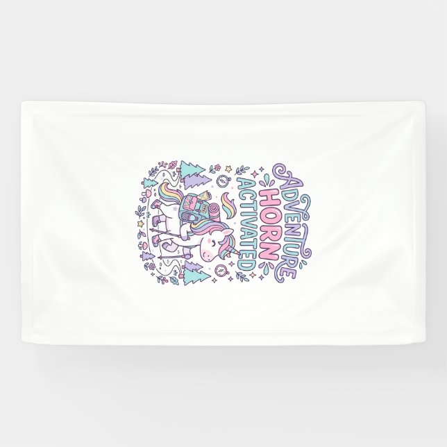 Banderoles Corne d'Aventure de Licorne Activée Graphique Past (Horizontal)