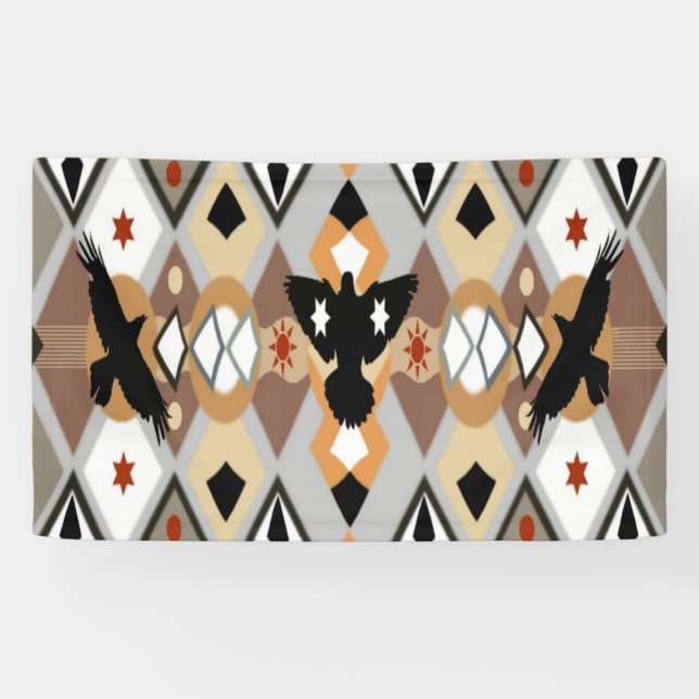 Banderoles Corneille amérindienne (Horizontal)