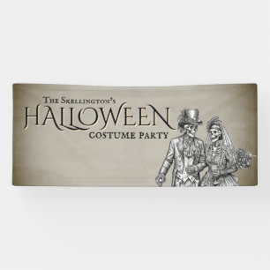 Banderoles Costume de squelette de fête d'Halloween