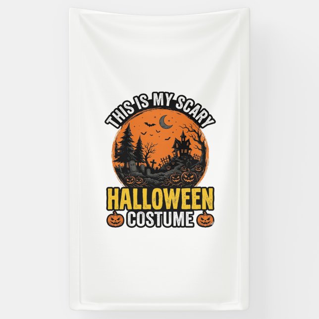 Banderoles Costume Halloween Épouvantable Vintage (Vertical)