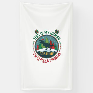 Banderoles Costume Humain Dinosaure Noël Chapeau Santa Pin Tr