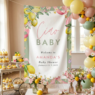 Banderoles Côte d'Amalfi Citron Eté Italien Ciao Baby Shower
