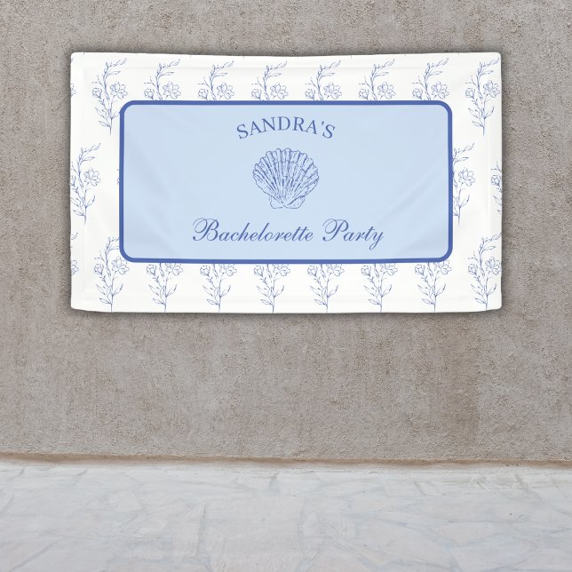 Banderoles Côte Grand-mère Plage Bach Bachelorette Party (Coastal Grandmother Beach Bach Bachelorette Party Banner)