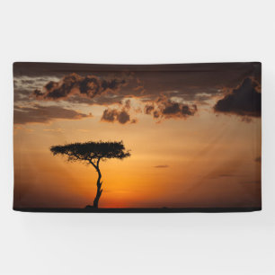 Banderoles Coucher de soleil à Masai Mara