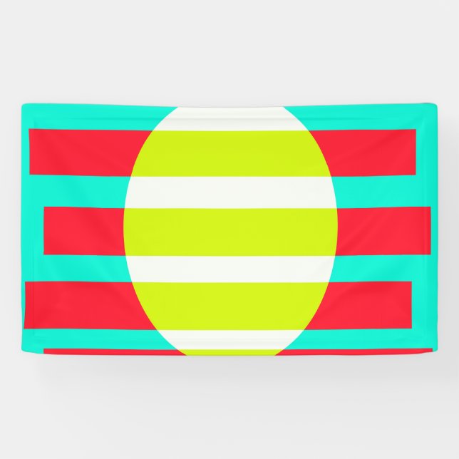 Banderoles Coucher de soleil futuriste (Horizontal)