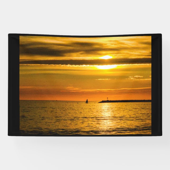Banderoles Coucher de soleil paradisiaque (Horizontal)