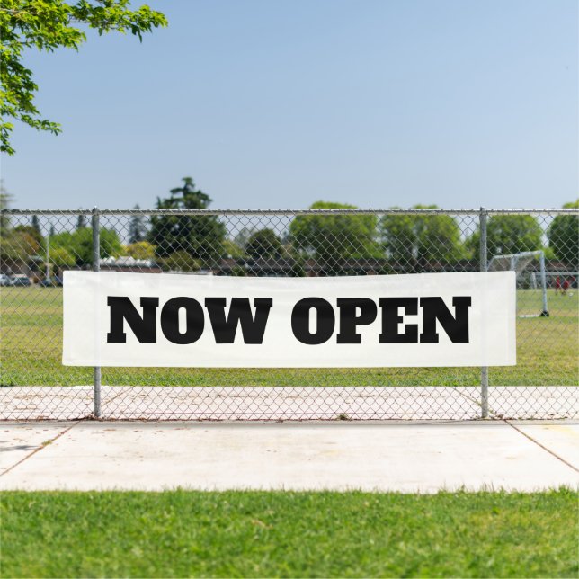 Banderoles Couleur personnalisée maintenant ouvrir Nouvelle e (En situation)