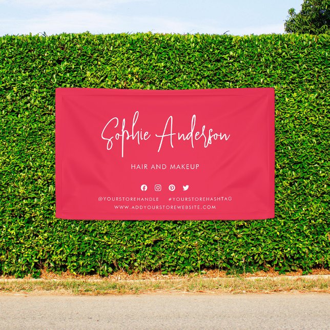 Banderoles Couleur personnalisée Marketing des médias sociaux (Créateur téléchargé)