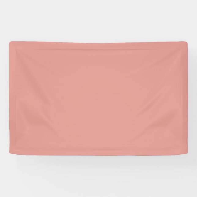 Banderoles Couleur rose flamant pastel simple (Horizontal)
