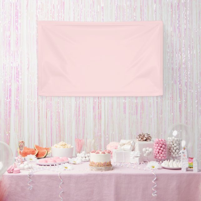 Banderoles Couleur solide rose en poudre (Fête)