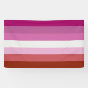 Banderoles Couleurs de fierté lesbienne au rouge à lèvres -