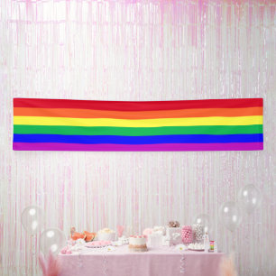 Banderoles Couleurs Vives LGBTQ+ Gay Pride Rayures Arc-en-cie