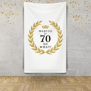Banderoles Couronne de laurier drôle 70 ans 70 Alors quoi