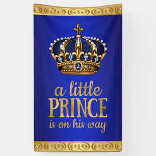 Banderoles Couronne de prince bleu royal Garçon Baby Shower