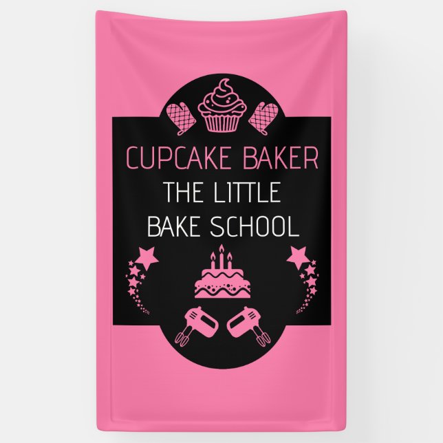 Banderoles Cours de cuisson de Cupcake (Vertical)