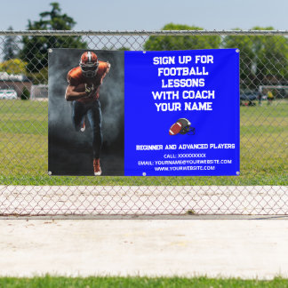 Banderoles Cours d'entraîneur de football sur mesure Cours d'