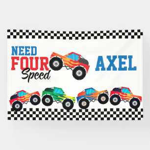 Banderoles Course de Monster Truck Need Four Speed 4ème Anniv