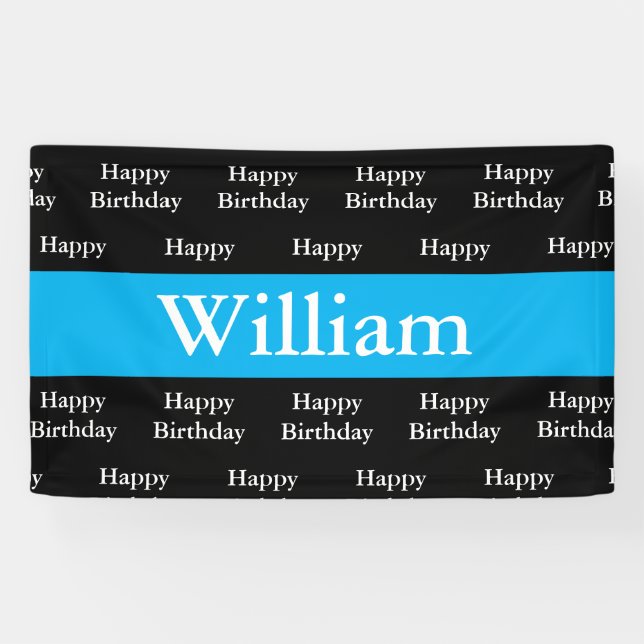 Banderoles Coutume de William de joyeux anniversaire (Horizontal)